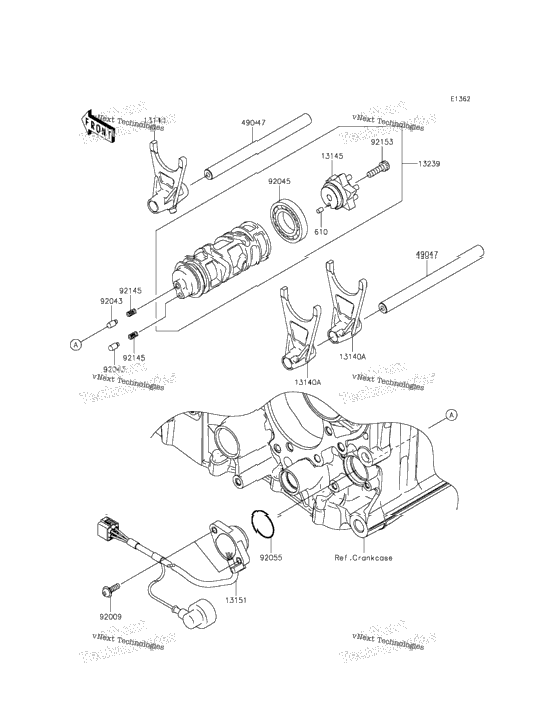 Gear Change Drum/Shift Fork(S)