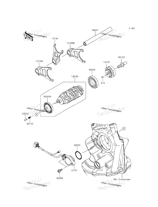 Gear Change Drum/Shift Fork(S)