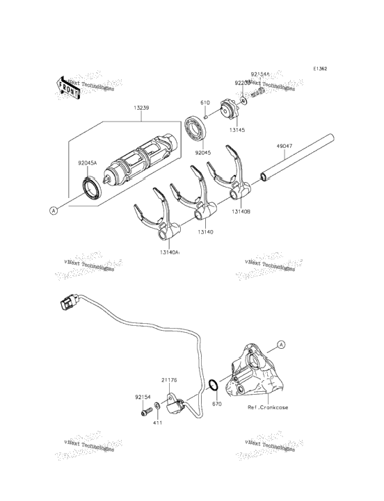 Gear Change Drum/Shift Fork(S)