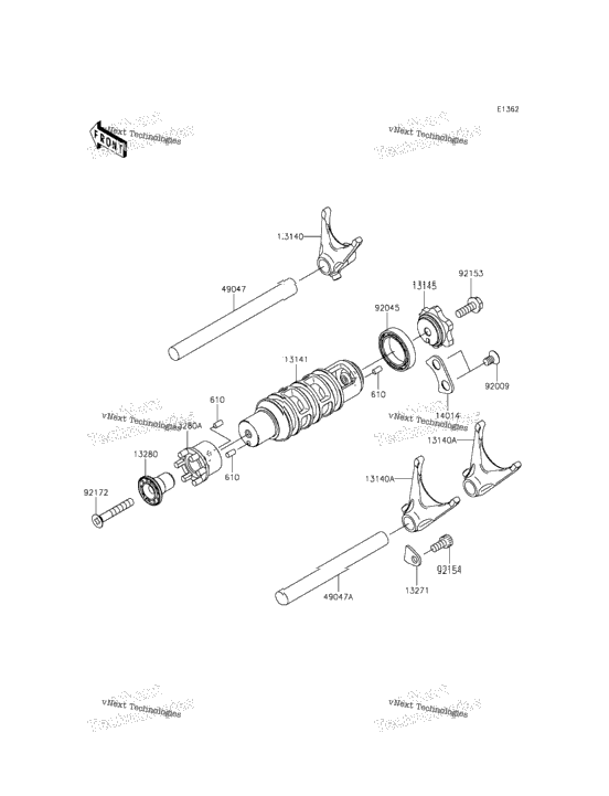 Gear Change Drum/Shift Fork(S)