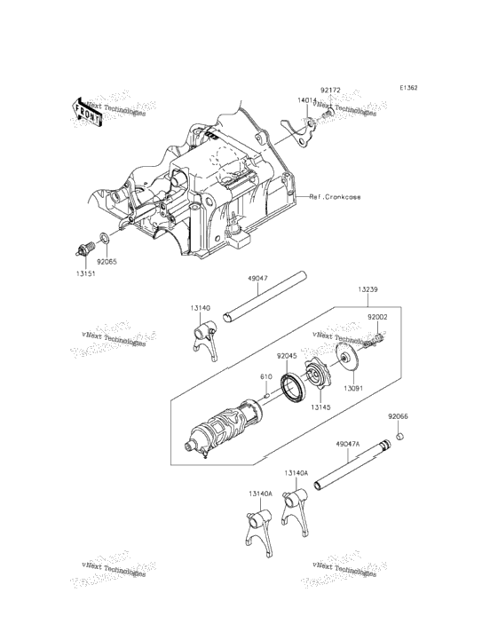 Gear Change Drum/Shift Fork(S)