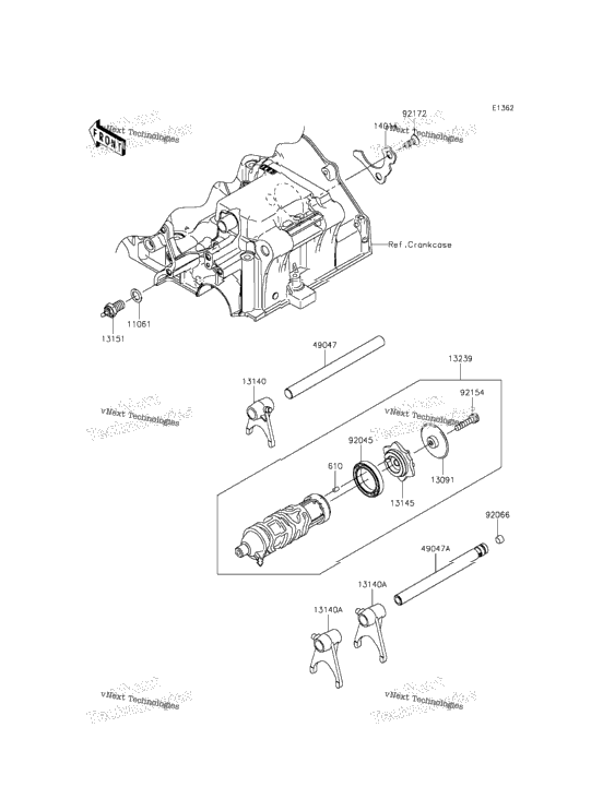 Gear Change Drum/Shift Fork(S)