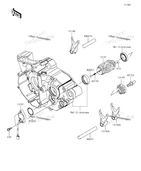 Gear Change Drum/Shift Fork(S)