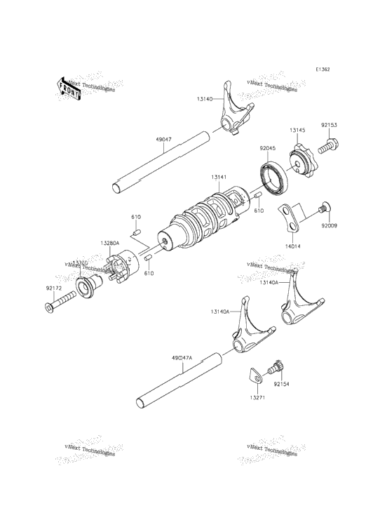 Gear Change Drum/Shift Fork(S)