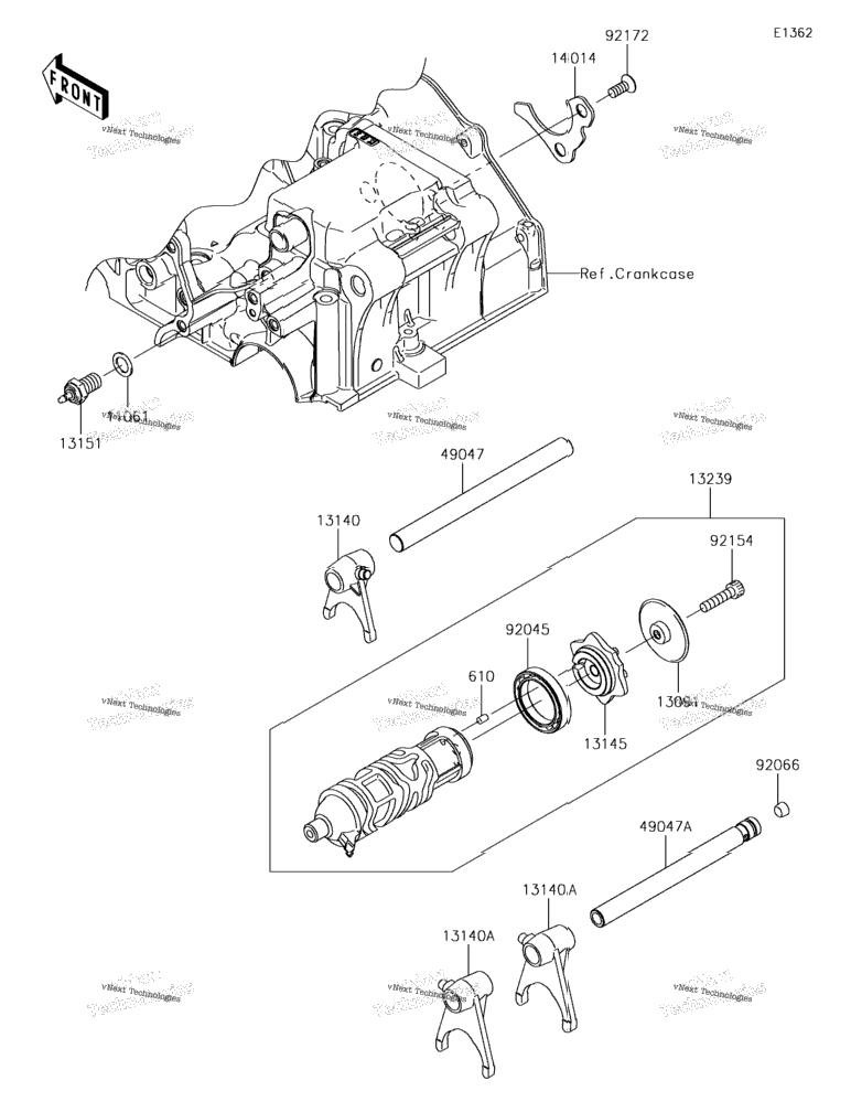 Gear Change Drum/Shift Fork(S)