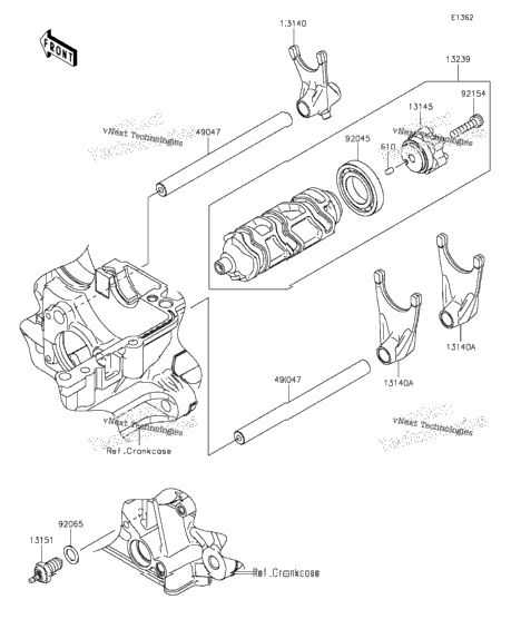 Gear Change Drum/Shift Fork(S)