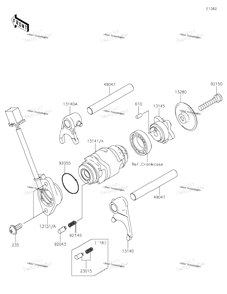 Gear Change Drum/Shift Fork(S)