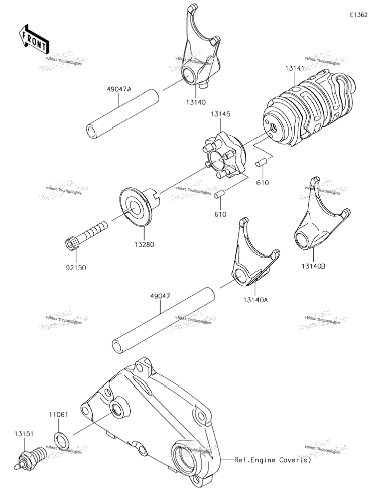 Gear Change Drum/Shift Fork(S)