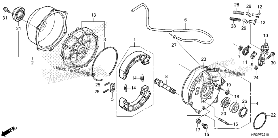 REAR BRAKE PANEL