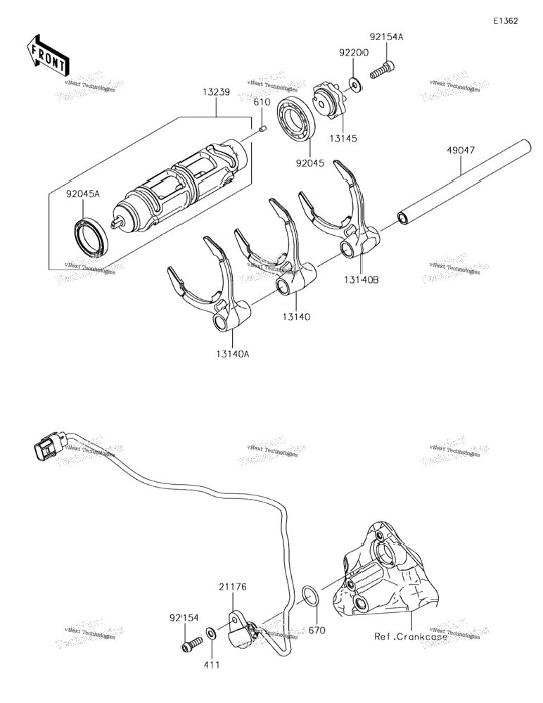 Gear Change Drum/Shift Fork(S)