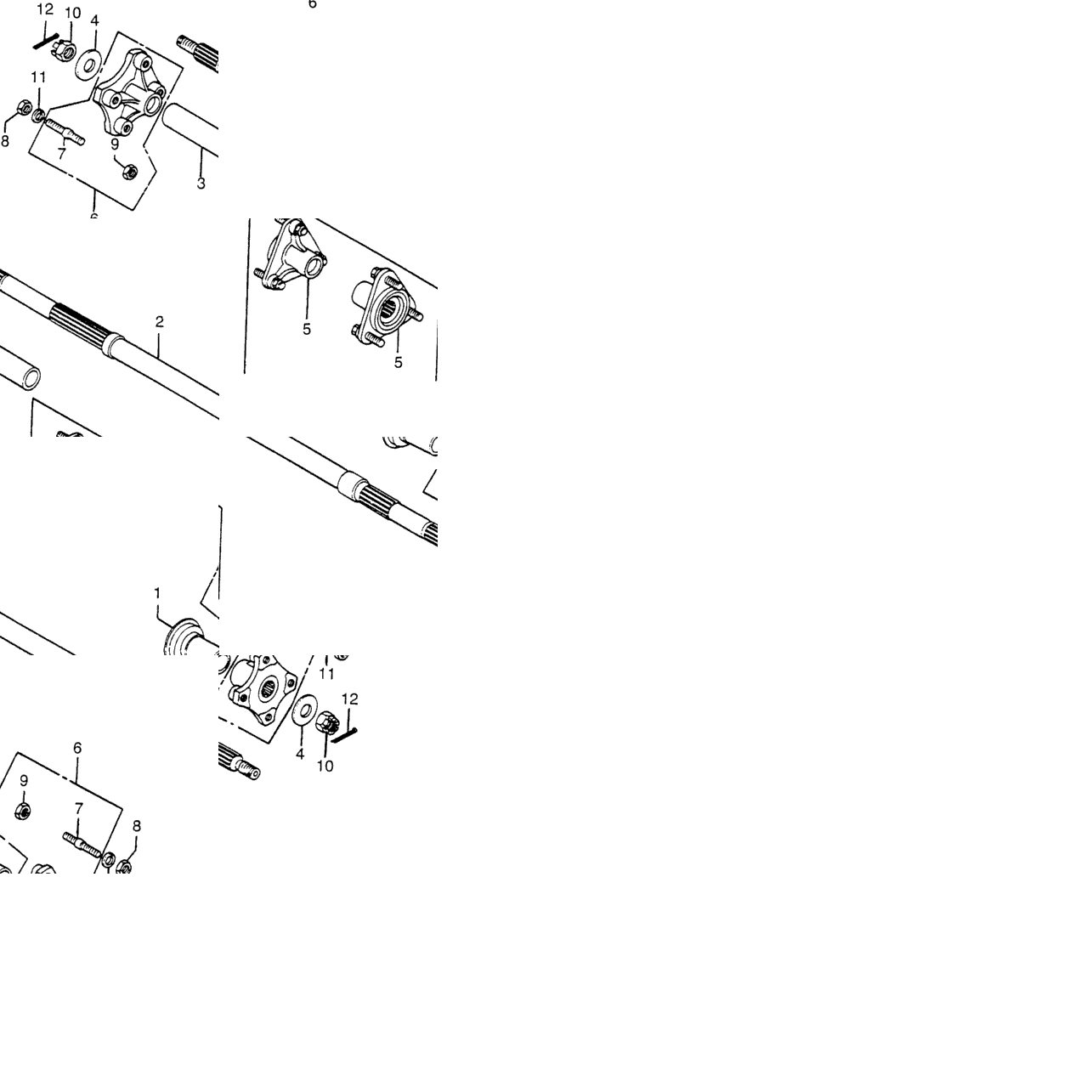 REAR WHEEL AXLE / REAR WHEEL HUB