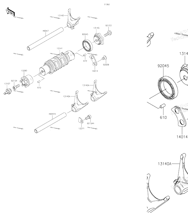 Gear Change Drum/Shift Fork(S)