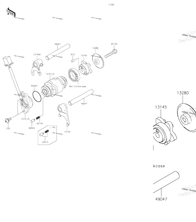Gear Change Drum/Shift Fork(S)