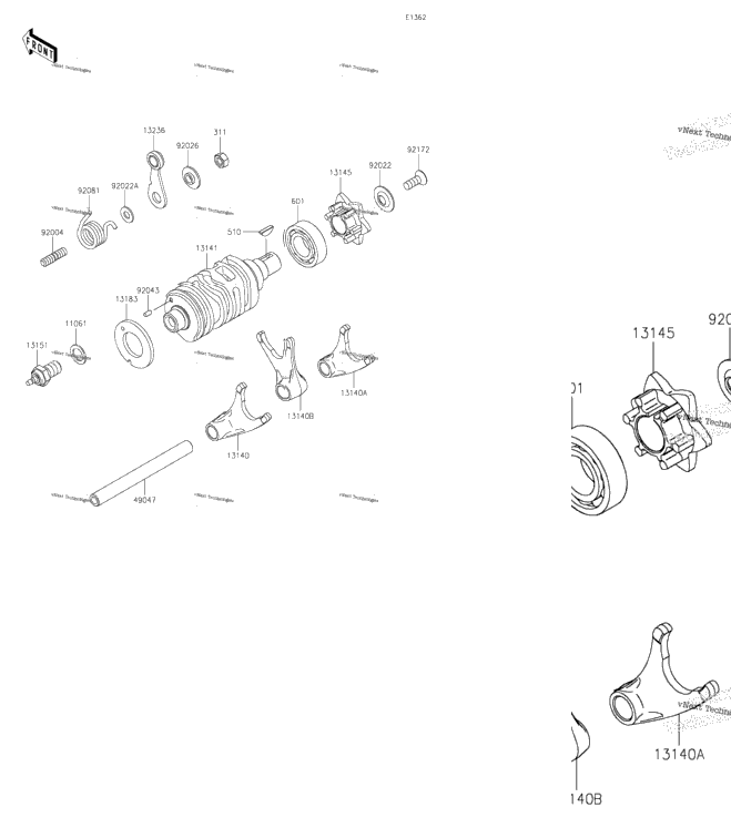 Gear Change Drum/Shift Fork(S)