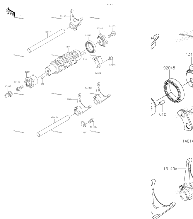 Gear Change Drum/Shift Fork(S)