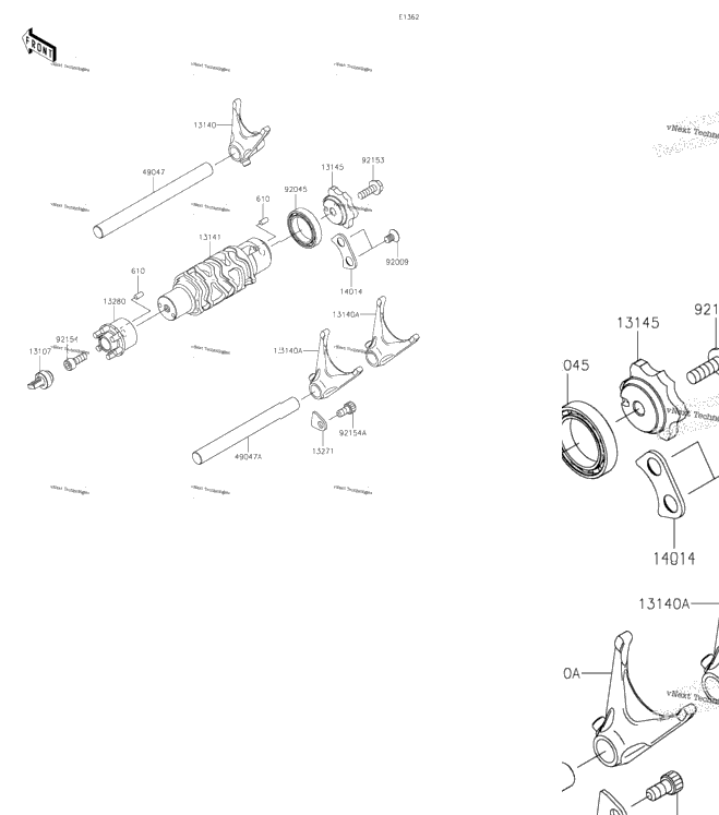 Gear Change Drum/Shift Fork(S)