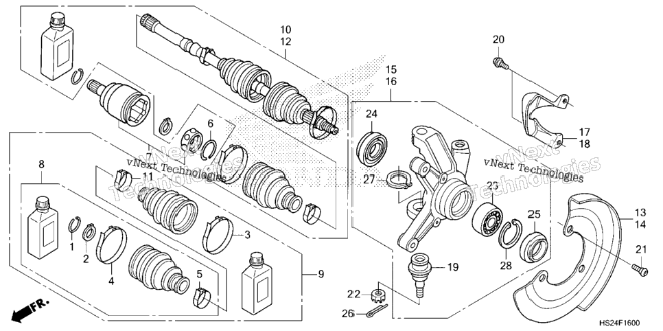 FRONT KNUCKLE / DRIVESHAFT