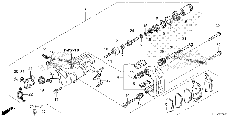 REAR BRAKE CALIPER