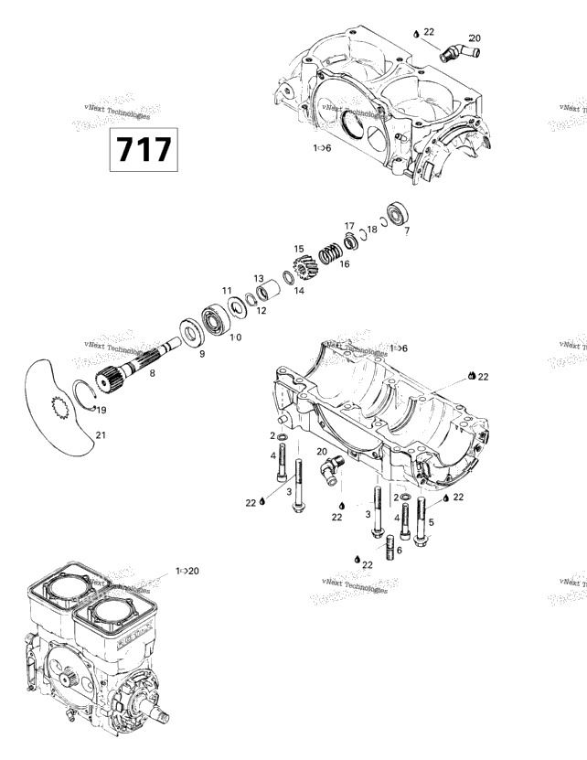 Crankcase, Rotary Valve (717)
