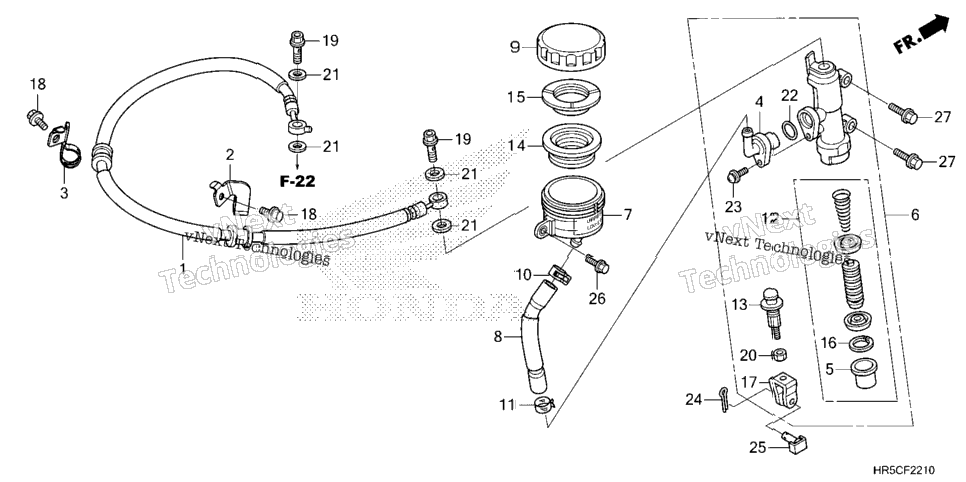 REAR BRAKE MASTER CYLINDER