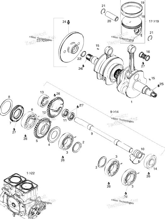 Crankshaft And Pistons