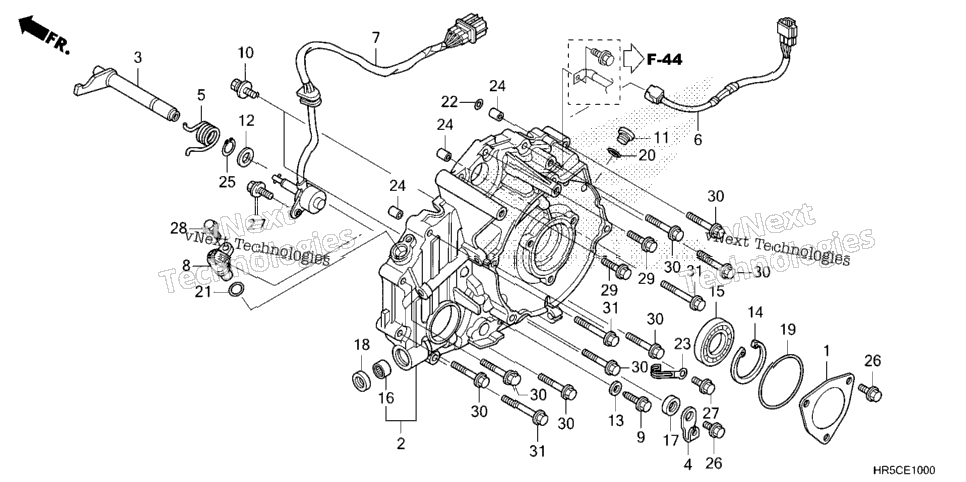 REAR CRANKCASE COVER