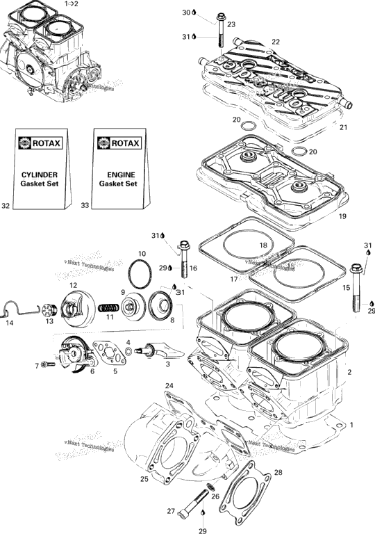 Cylinder And Exhaust Manifold