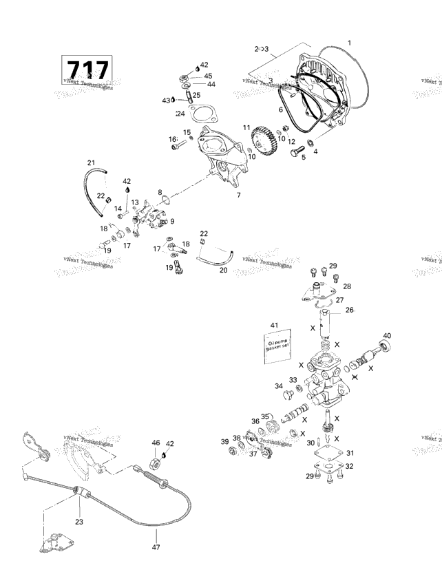 Oil Injection System, Oil Pump (717)