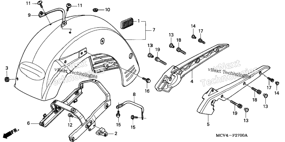 Rear Fender + Grab Rail