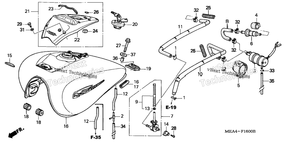 Fuel Tank (Vtx1300s'03)