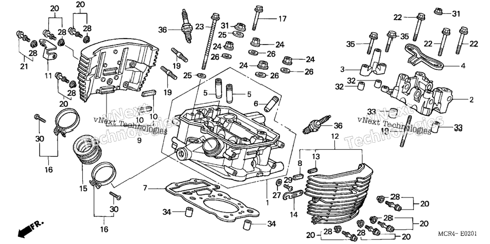 Cylinder Head (Rr.)