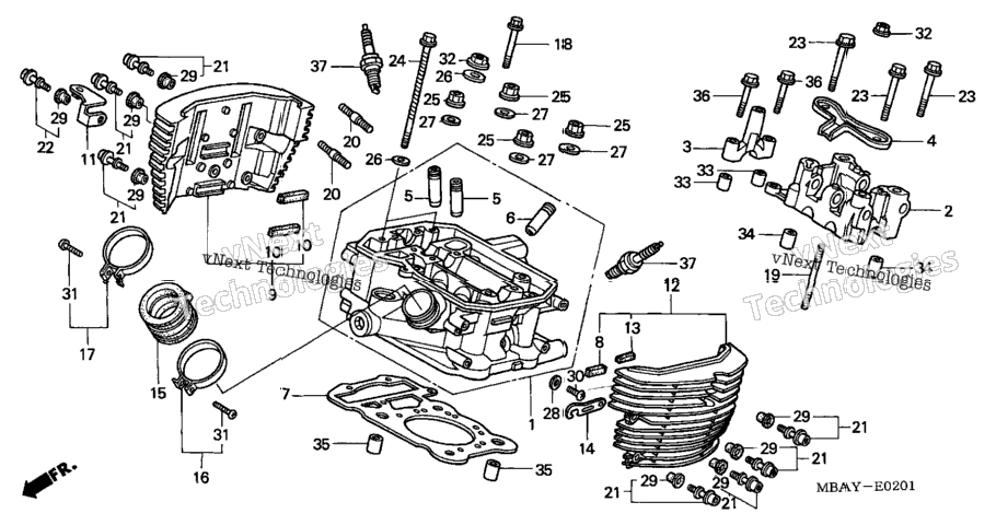 Cylinder Head (Rr.)