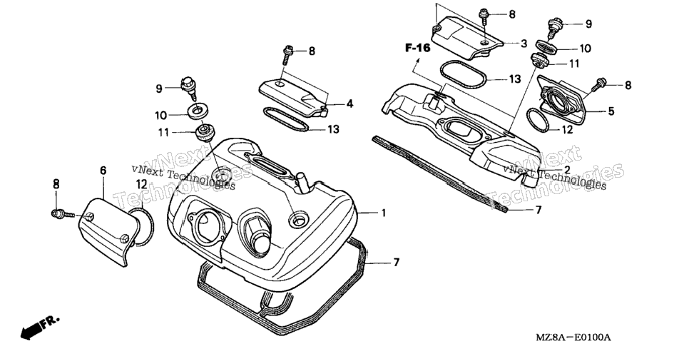 Cylinder Head Cover ('02/'03/'04'05-A/Cm)