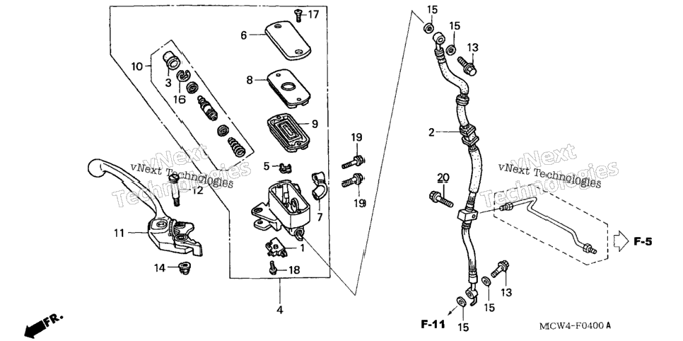 Front Brake Master Cylinder