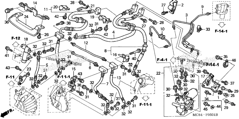 Front Brake Hose (St1300a)