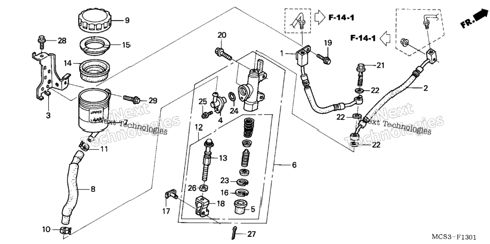 Rear Brake Master Cylinder (St1300a)