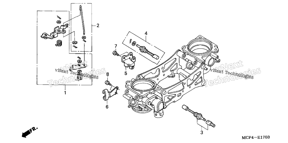 Throttle Body (Component Parts) ('02-'05)