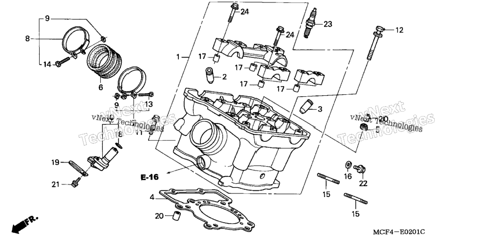 Cylinder Head (Rr.)