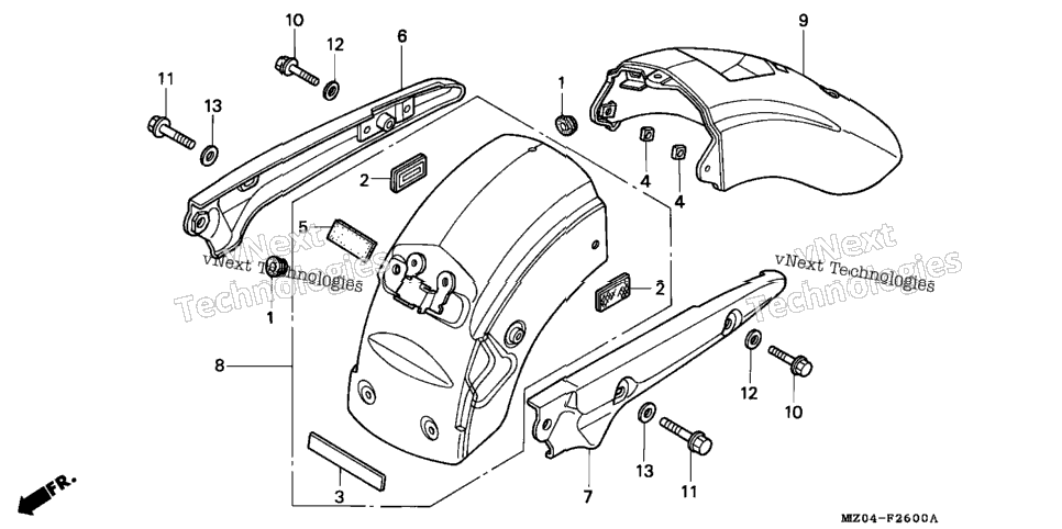 Rear Fender + Grab Rail