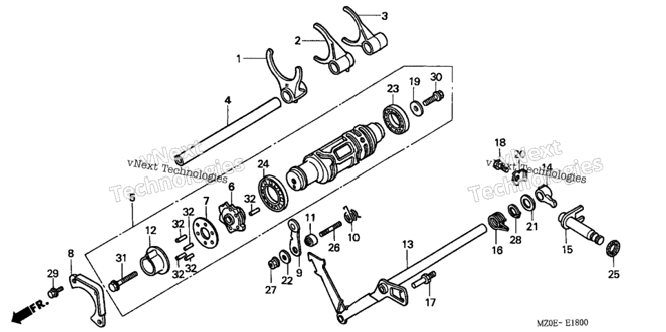 Shift Drum + Shift Fork