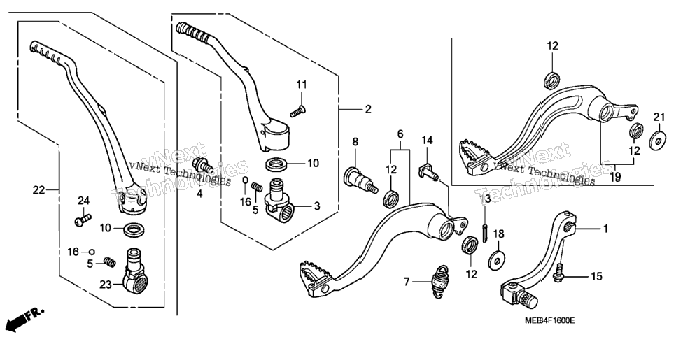 Pedal + Kick Starter Arm