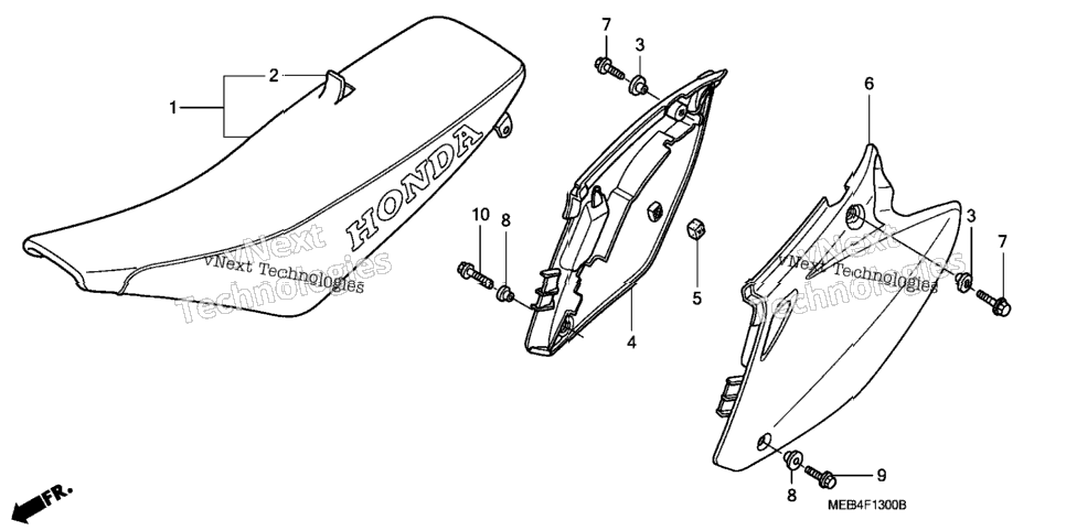 Seat + Side Cover ('02-'04)