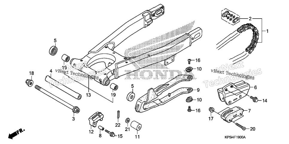 Swingarm + Chain Case