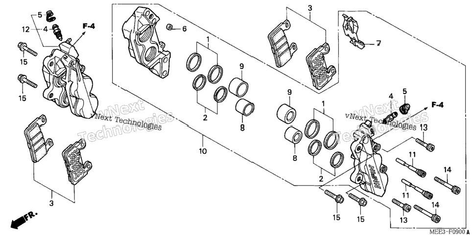 Front Brake Caliper ('03-'04)