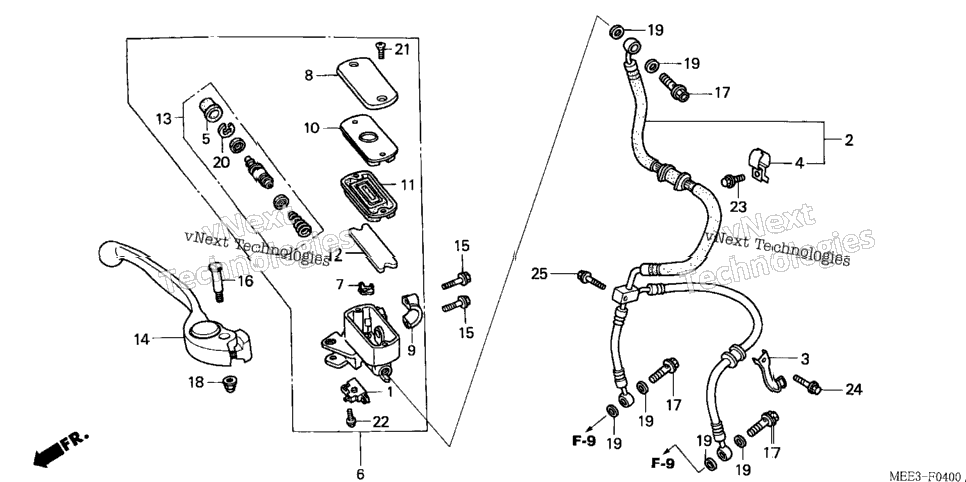 Front Brake Master Cylinder ('03-'04)