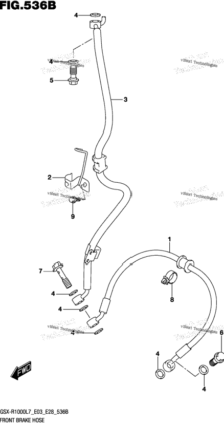 Front Brake Hose (Gsx-R1000l7 E28)