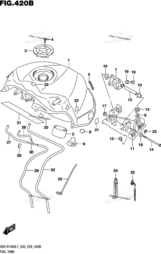 Fuel Tank (Gsx-R1000l7 E03) (Ykv,Yvz)