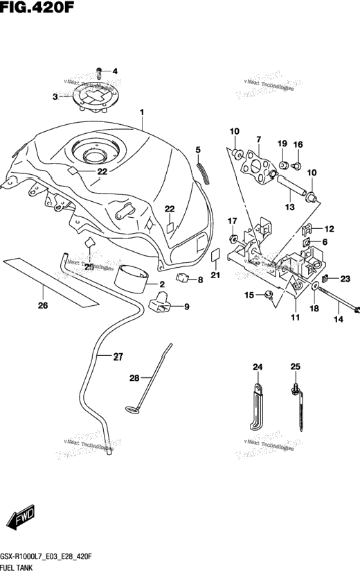 Fuel Tank (Gsx-R1000l7 E33) (Ykv,Yvz)