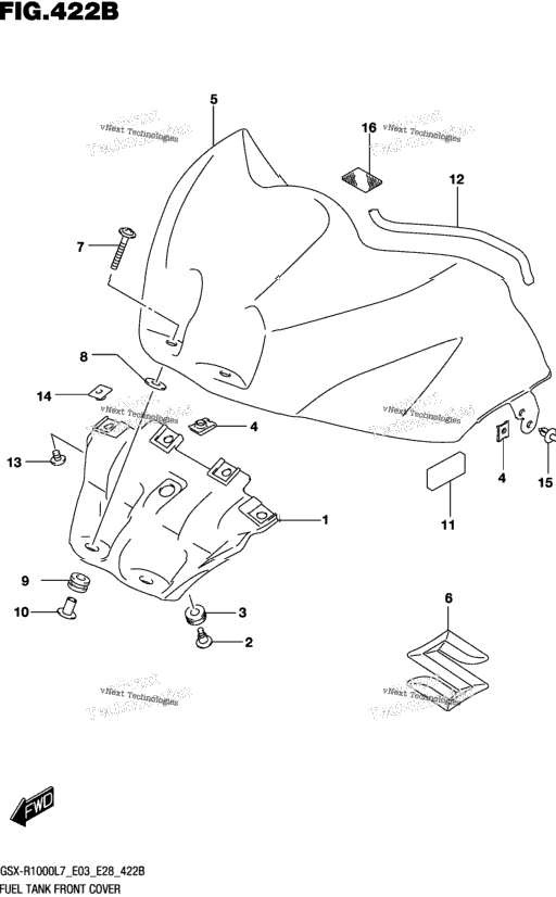 Fuel Tank Front Cover (Ykv,Yvz)
