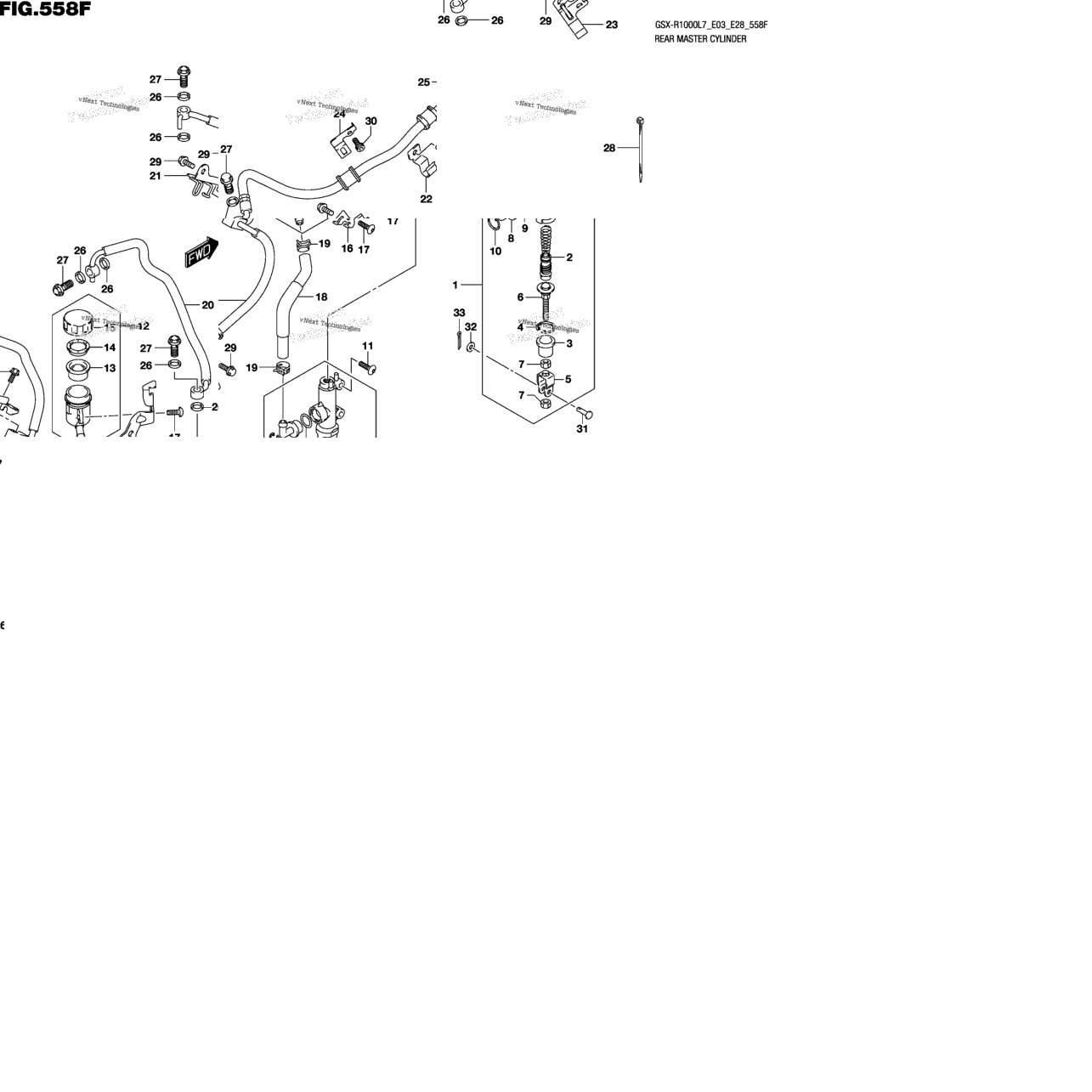 Rear Master Cylinder (Gsx-R1000al7 E33)